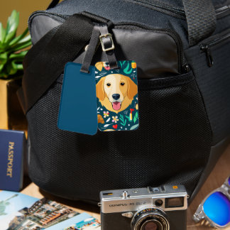 Golden Retriever Hund Luggage Tag Bagagebricka