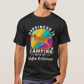 Golden Retriever Hund Lycka Är Camping T Shirt