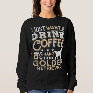 Golden Retriever Hund Mamma och Drink-kaffe T Shirt