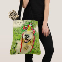 Golden Retriever-Hund med färgen Flower Krona