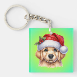 Golden Retriever Hund med Jultomten Stil-82535