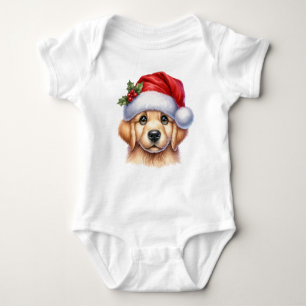 Golden Retriever Hund med Jultomten Stil-82535 T Shirt