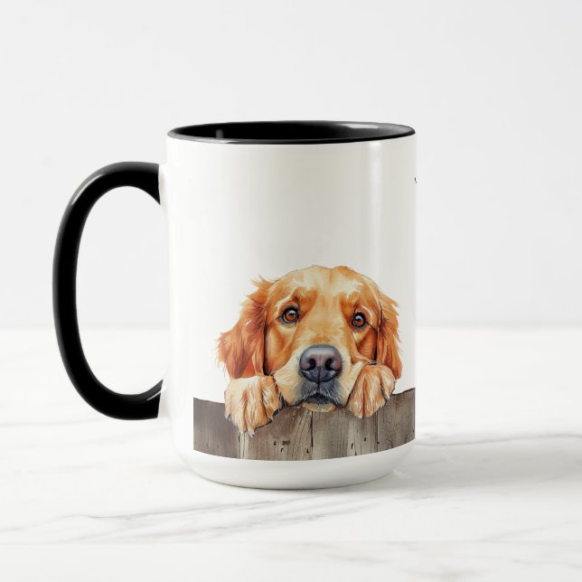 Golden Retriever Hund Mugg (Vänster)