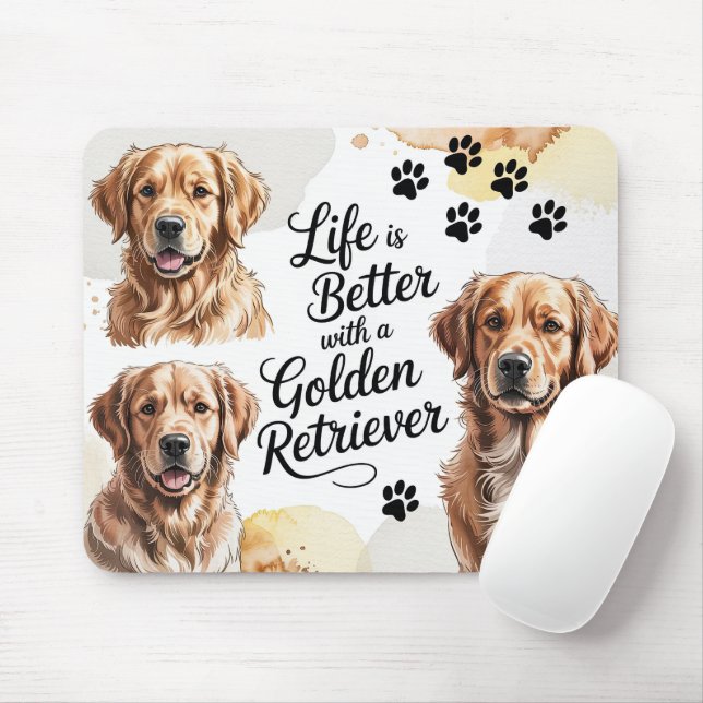 Golden Retriever Hund Musmatta (Med mus)