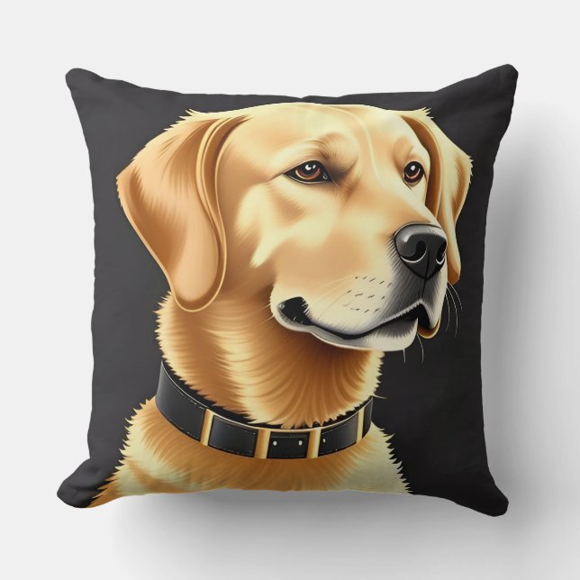 Golden Retriever Hund Mysig Hem Inredning Present  Kudde (Framsida)