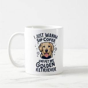 Golden Retriever Hund och kaffe Älskare Kaffemugg