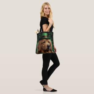 Golden Retriever Hund på St. Patrick's Day Tygkasse