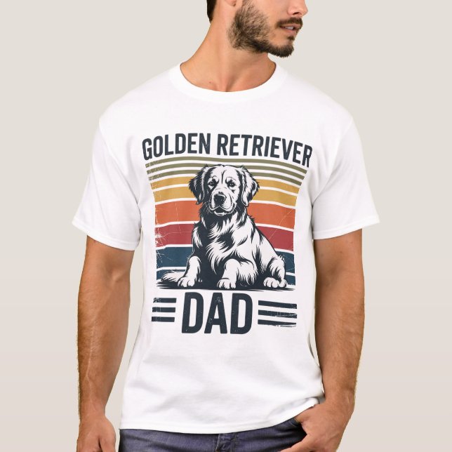 Golden Retriever Hund Pappa T Shirt (Framsida)
