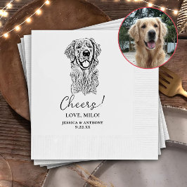 Golden Retriever Hund Personlig Cheers Napkins Pappersservett