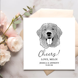 Golden Retriever Hund Personlig Cheers Napkins Pappersservett