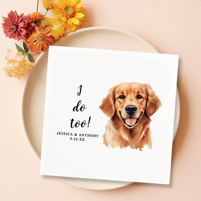 Golden Retriever Hund Personlig I gör jag också Pappersservett (Skapare uppladdad)