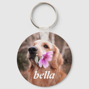Golden Retriever Hund Personlig Pet Photo Wirele Nyckelring