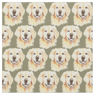 Golden Retriever Hund Pet Animal Vattenfärg Tyg