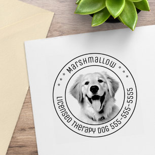 Golden Retriever Hund Pet Photo Round Stämpel