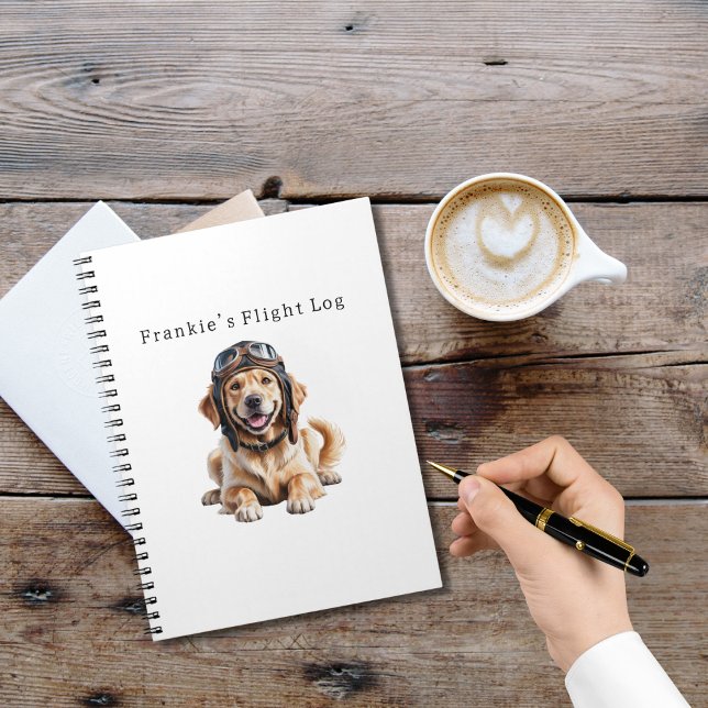 Golden Retriever Hund Pilot Best Friend Cute Pet Anteckningsbok (Skapare uppladdad)