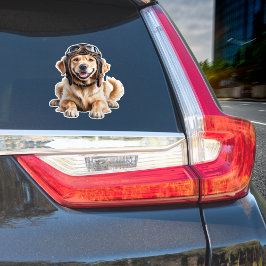 Golden Retriever Hund Pilot Best Friend Cute Pet Klistermärken
