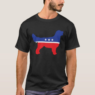 Golden Retriever Hund Politisk Symbol Val Maskot T Shirt