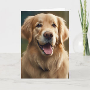 Golden Retriever Hund Porträtt Tom Greeting Kort