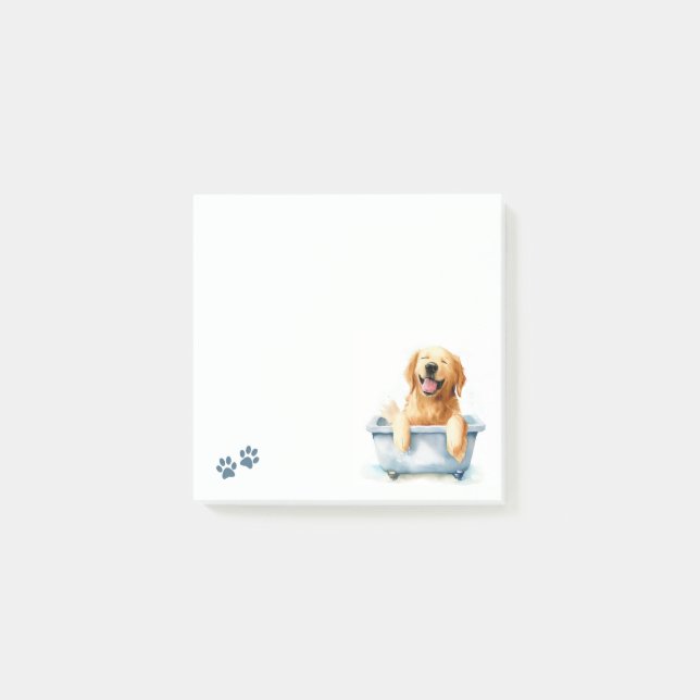 Golden Retriever Hund Post-it Block (Framsida)
