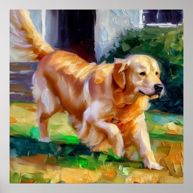 Golden Retriever Hund Poster (Framsidan)