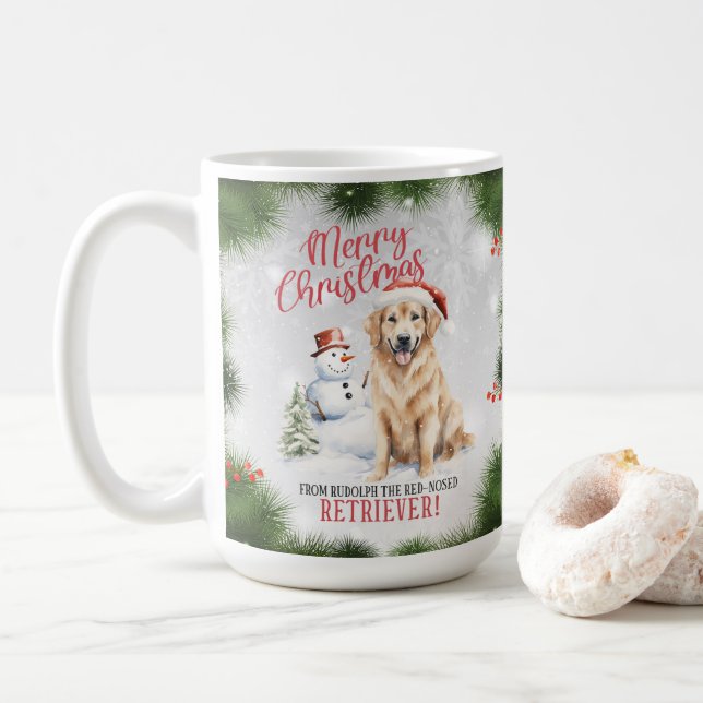 Golden Retriever Hund Pun-julkaffe Mugg (Med munk)