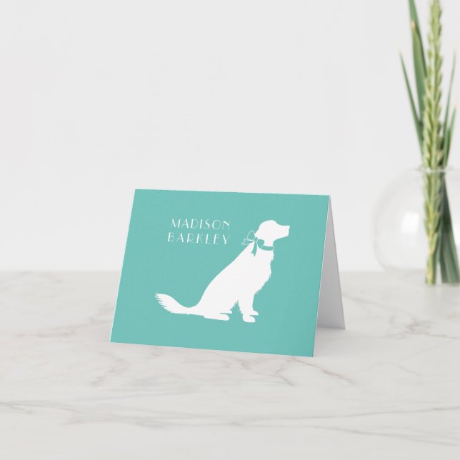 Golden Retriever Hund Puppy Anteckningskort (Framsida)