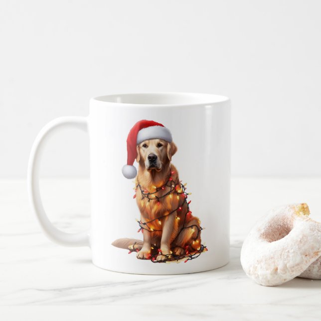 Golden Retriever Hund Puppy-jul Kaffemugg (Med munk)