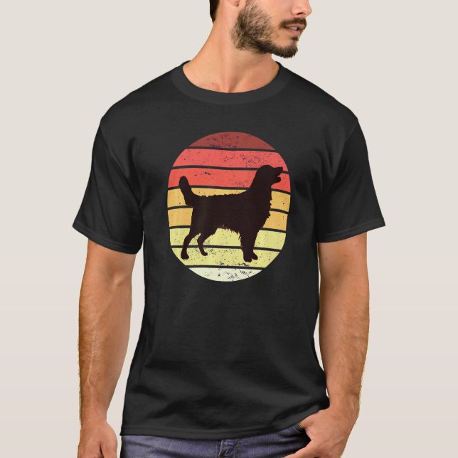 Golden Retriever Hund Retro 11 T Shirt (Framsida)