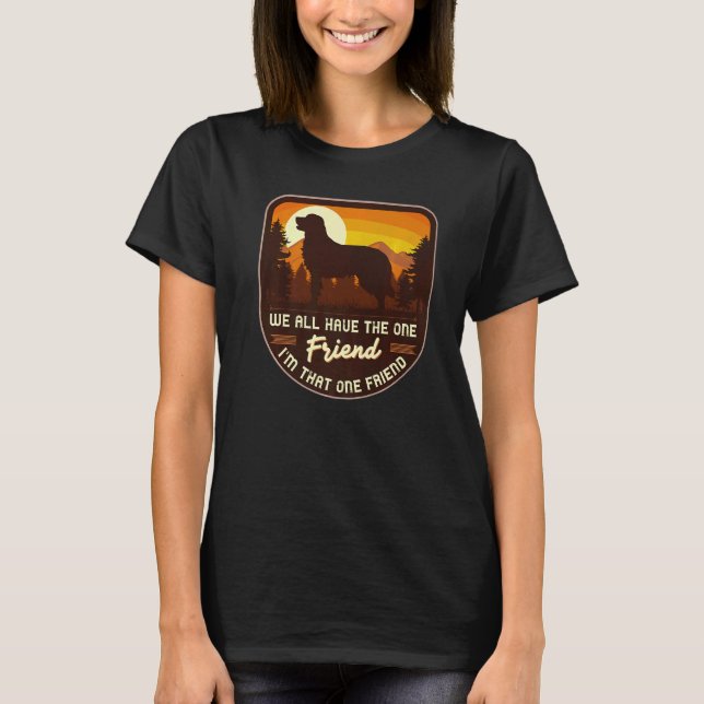 Golden Retriever Hund Retro 5 T Shirt (Framsida)