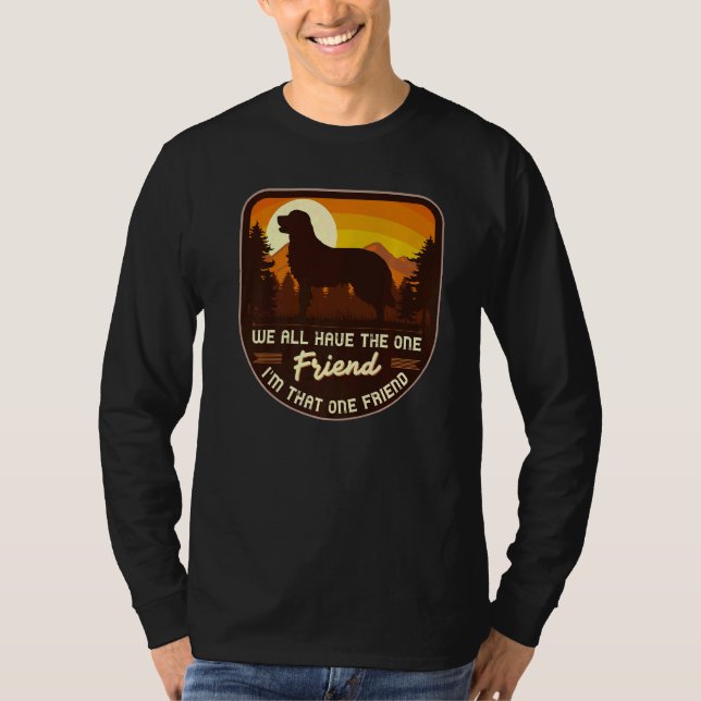 Golden Retriever Hund Retro 5 T Shirt (Framsida)