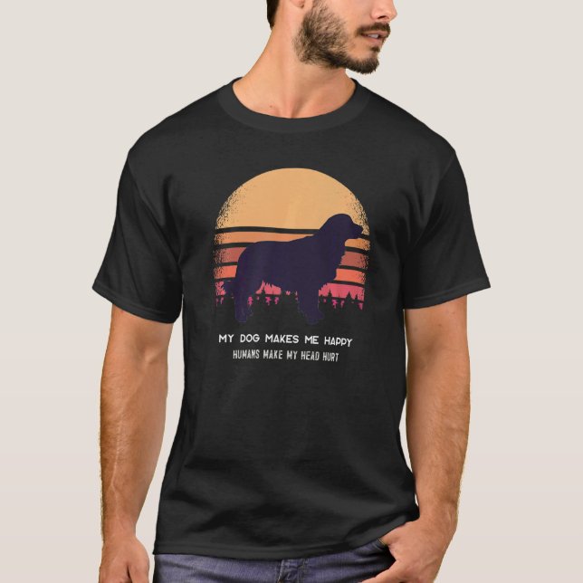 Golden Retriever Hund Retro 7 T Shirt (Framsida)