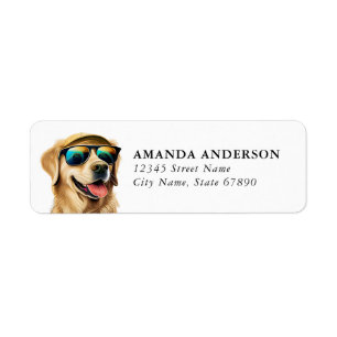 Golden Retriever Hund Returadressetiketter Returadress Etikett