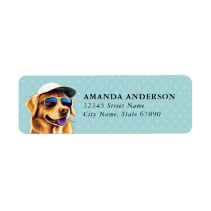 Golden Retriever Hund Returadressetiketter Returadress Etikett