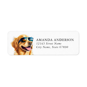Golden Retriever Hund Returadressetiketter Returadress Etikett