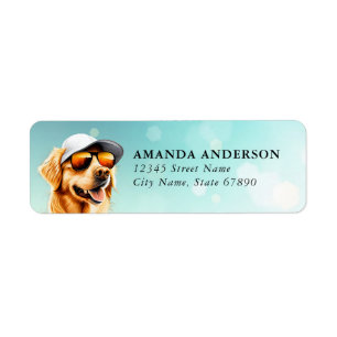 Golden Retriever Hund Returadressetiketter Returadress Etikett