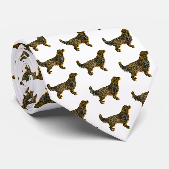Golden Retriever Hund Silhouette Halloween White Slips (Rullad)