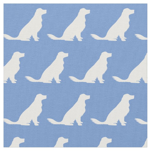 Golden Retriever Hund Silhouette Pet Light Blue Tyg (Närbild)