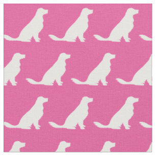 Golden Retriever Hund Silhouette Pet Rosa Tyg
