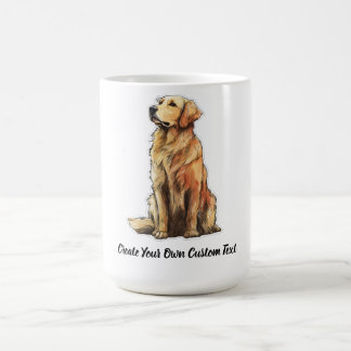 Golden Retriever Hund Skapa din egen anpassade tex Kaffemugg