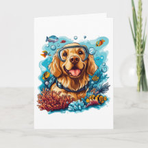 Golden Retriever Hund Snorkeling Coral Reef