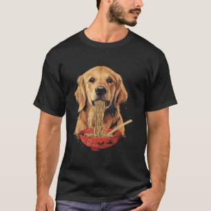 Golden Retriever-hund som äter Ramen-nudlar T Shirt