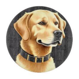 Golden Retriever Hund som bär en läderhalsband