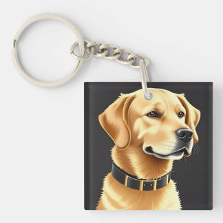 Golden Retriever Hund som bär en läderhalsband