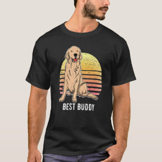 Golden Retriever Hund Sunset 5 T Shirt