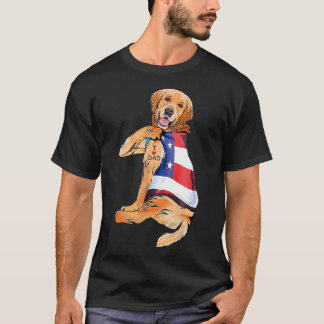 Golden Retriever Hund Tattoo I Kärlek Pappa T-Shir T Shirt