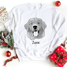 Golden Retriever Hund Teckning T Shirt