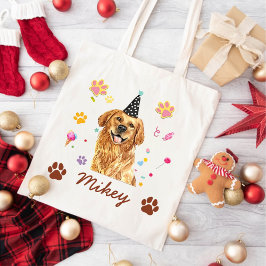 Golden Retriever Hund Teckning Tygkasse
