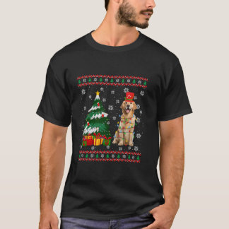 Golden Retriever Hund Ugly Sweater jul Light T Shirt