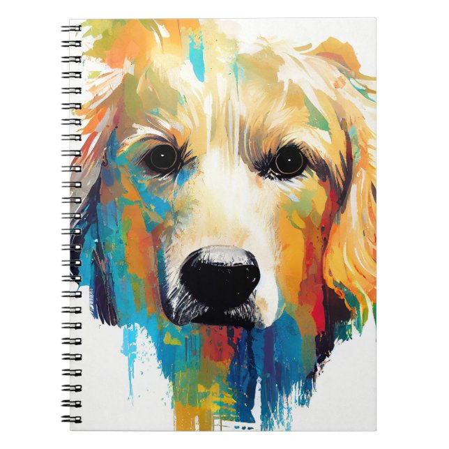 Golden Retriever Hund Vild Natur Djurfärg Anteckningsbok (Framsidan)
