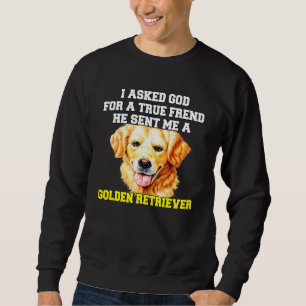 Golden Retriever Hundägare I bad om en sann vän Lång Ärmad Tröja
